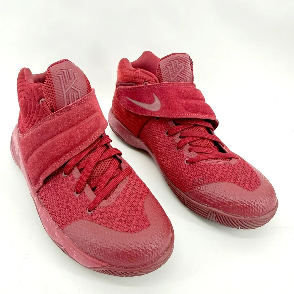Nike Kyrie 2 Red Velvet Basketball Shoes Youth 6.5Y Red Mid Top Strap Sports